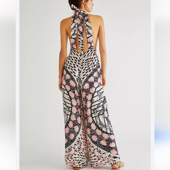 Free People 🤍 Zandra Rhodes Collab Jumpsuit XS (S/M) - Picture 15 of 16